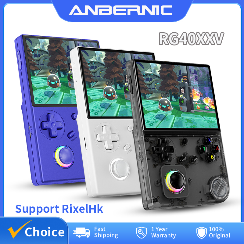 Retro Gaming Emulator - ANBERNIC-consola de juegos portátil RG40XXV, pantalla