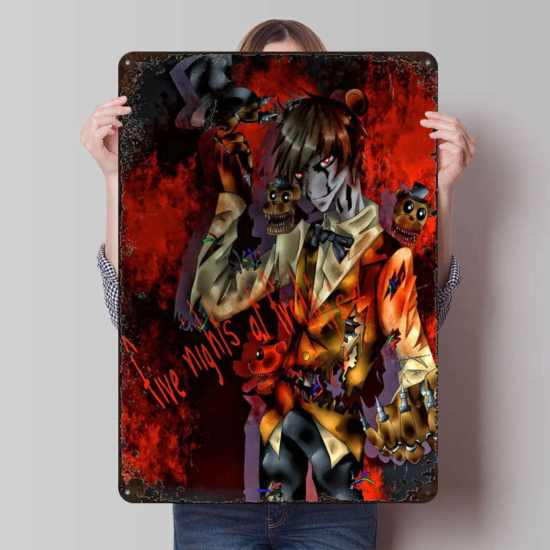 Retro Gaming At - Póster de Anime Five Nights At