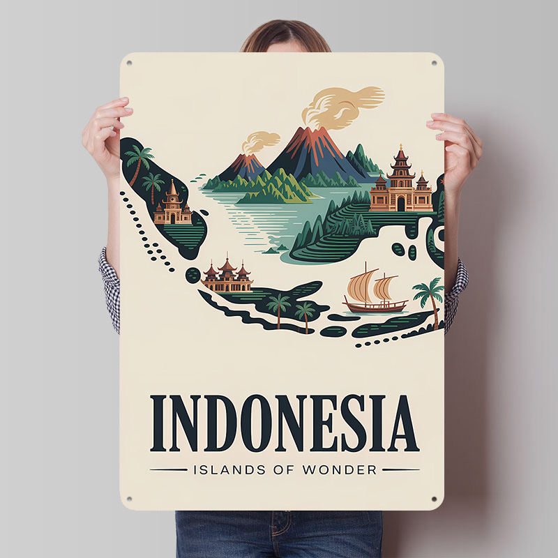 Retro Gaming Island - Póster impreso de viaje de las