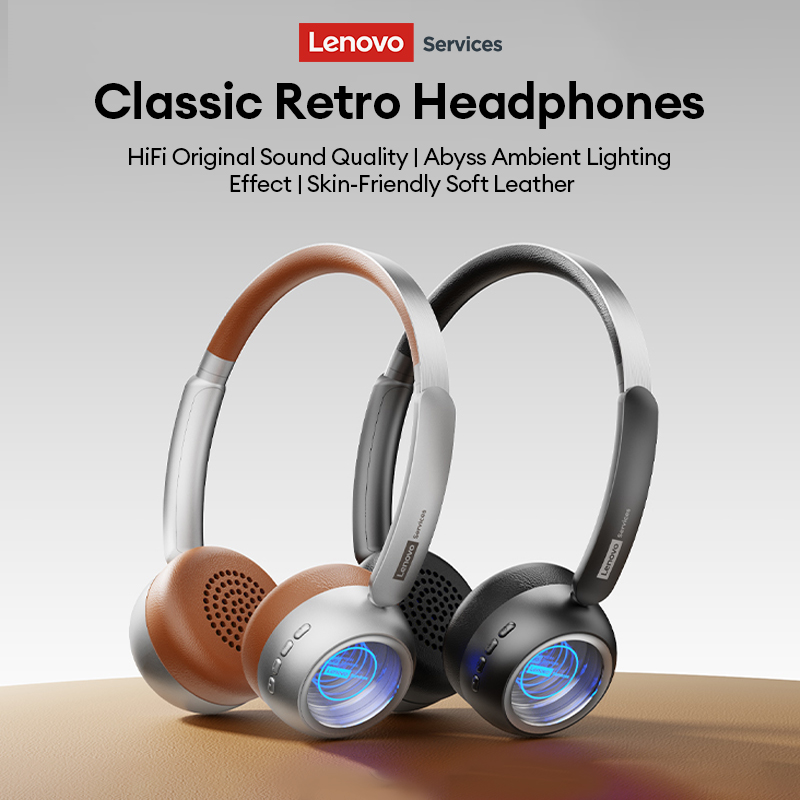 Retro Gaming Cables - Auriculares Lenovo LS101 Retro Maillard Bluetooth