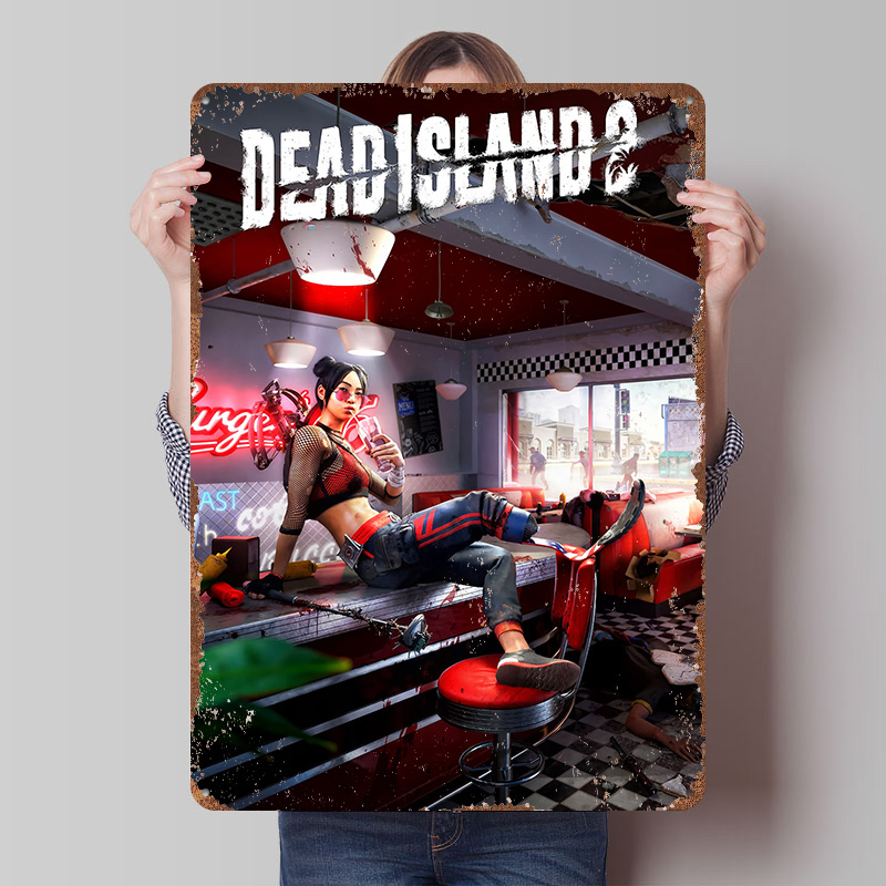 Retro Gaming Island - Póster Impreso con Arte del Juego