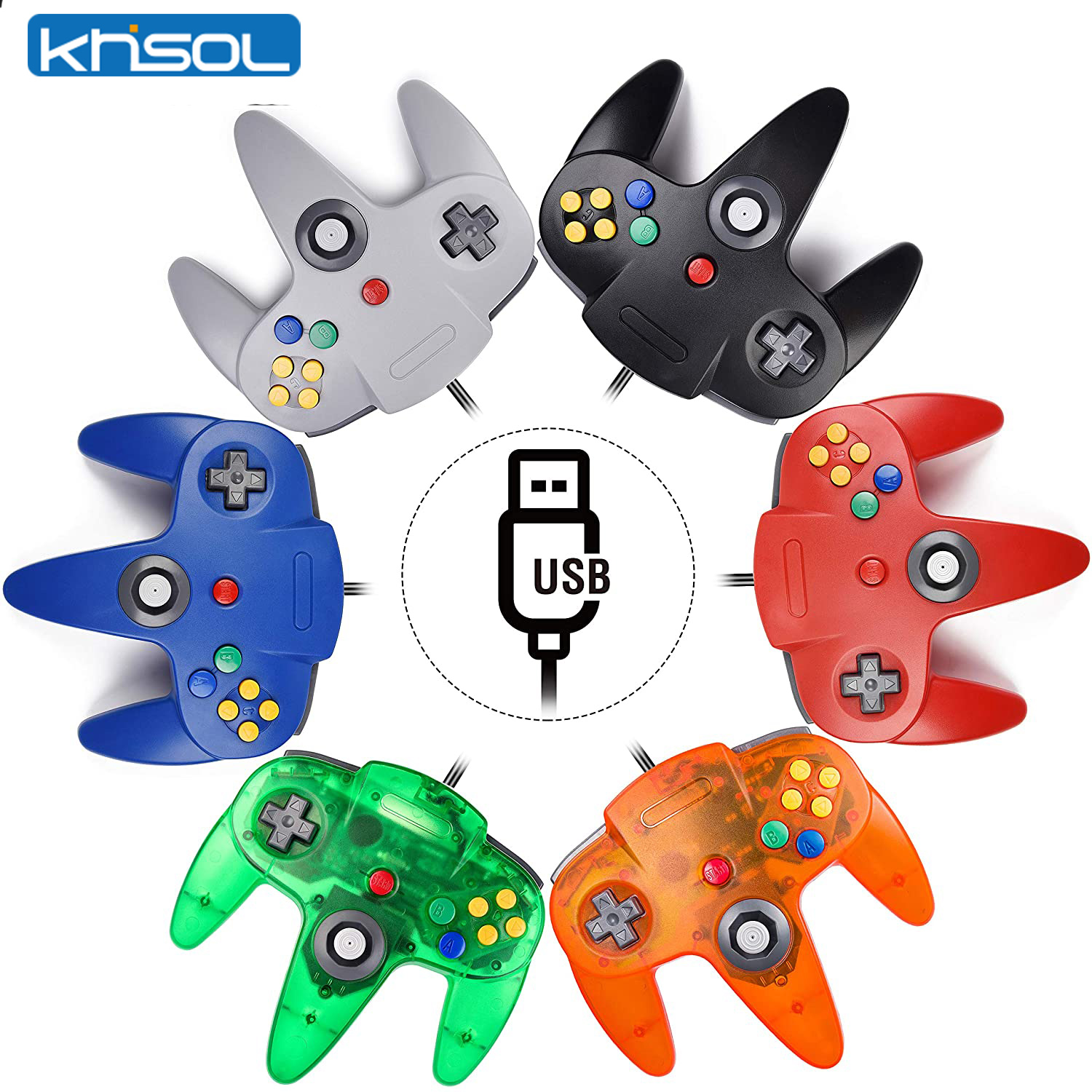 Retro Gaming Tablet - Controlador N64 clásico USB con cable