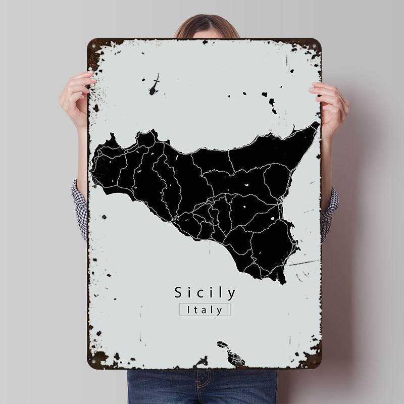 Retro Gaming Island - Póster de mapa de la isla