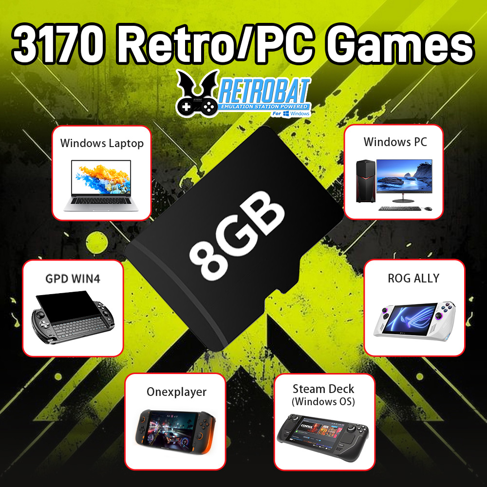 Retro Gaming Emulator Console - Tarjeta TF de juego de 8GB