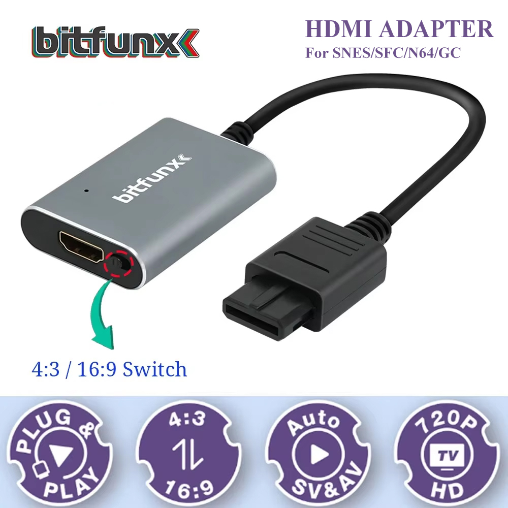 Adaptador Bitfunx 720P Svideo/ - Retro Gaming Emulator reseña y precio