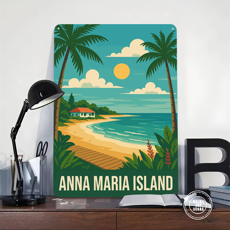 Póster Metálico de Viaje a la  - Retro Gaming Island reseña y precio