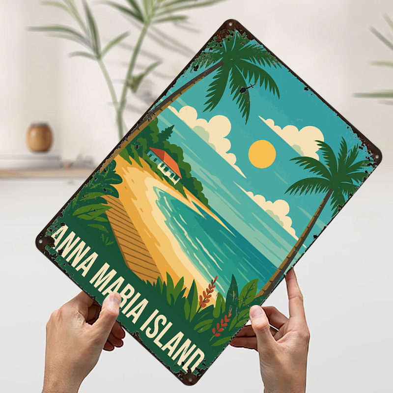 Póster Metálico de Viaje a la  - Retro Gaming Island reseña y precio