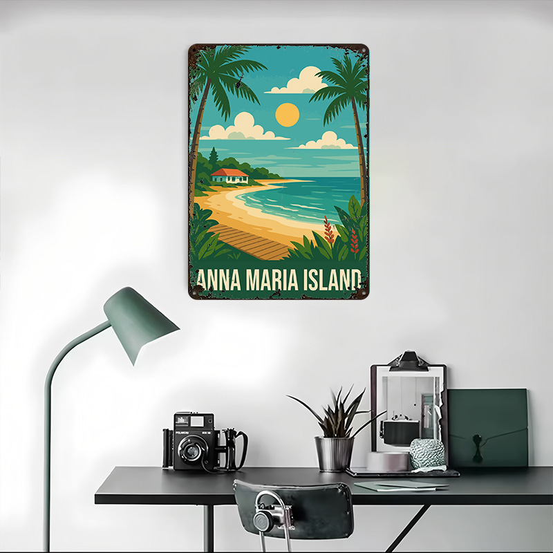 Póster Metálico de Viaje a la  - Retro Gaming Island reseña y precio