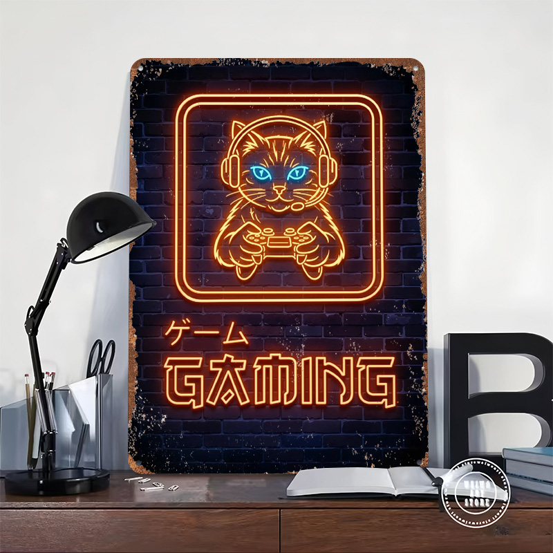 Póster con Diseño de Gato Game - Retro Gaming At reseña y precio