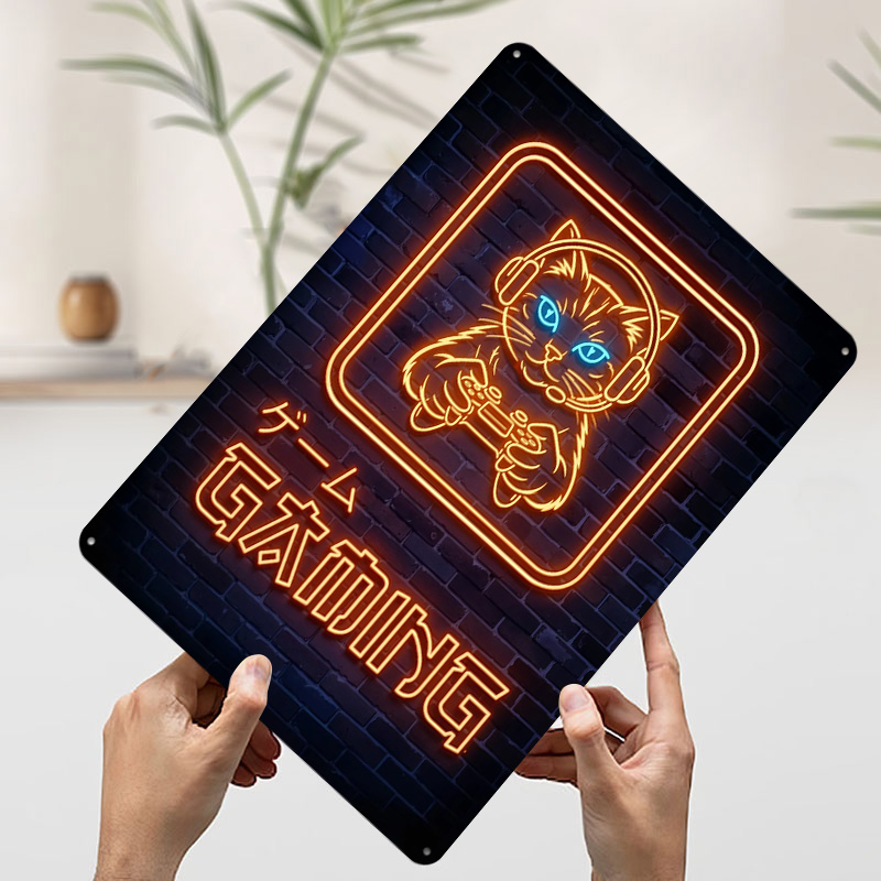 Póster con Diseño de Gato Game - Retro Gaming At reseña y precio