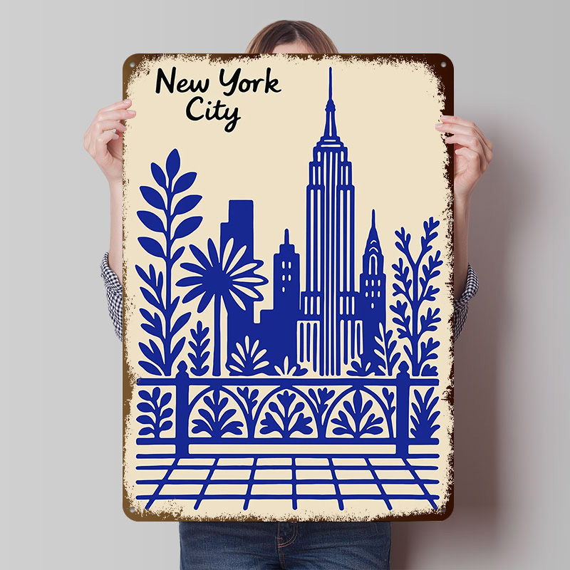 Póster Azul de la Ciudad de Nu - Retro Gaming At reseña y precio