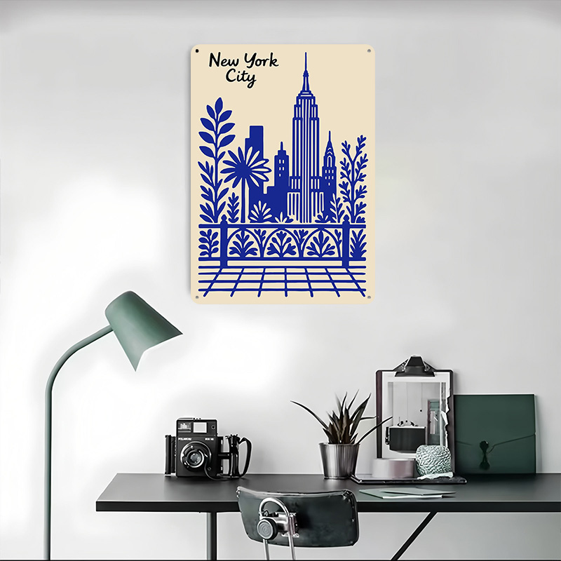 Póster Azul de la Ciudad de Nu - Retro Gaming At reseña y precio